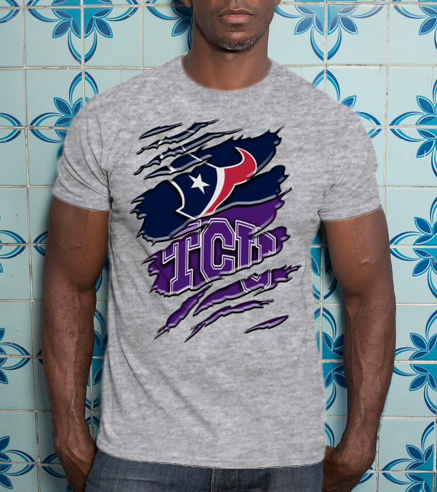 Houston Texans Tcu Horned Frogs Rah 121 T-Shirt