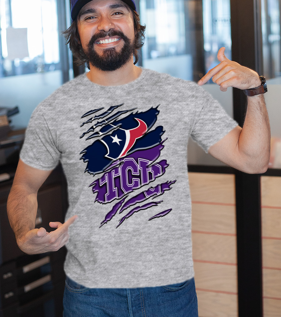 Houston Texans Tcu Horned Frogs Rah 121 T-Shirt