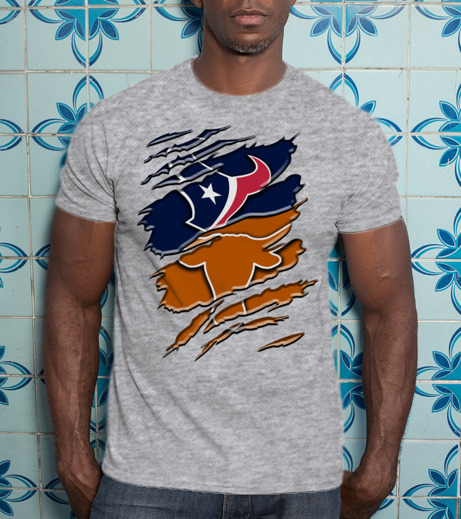Houston Texans Longhorns Rah 123 T-Shirt