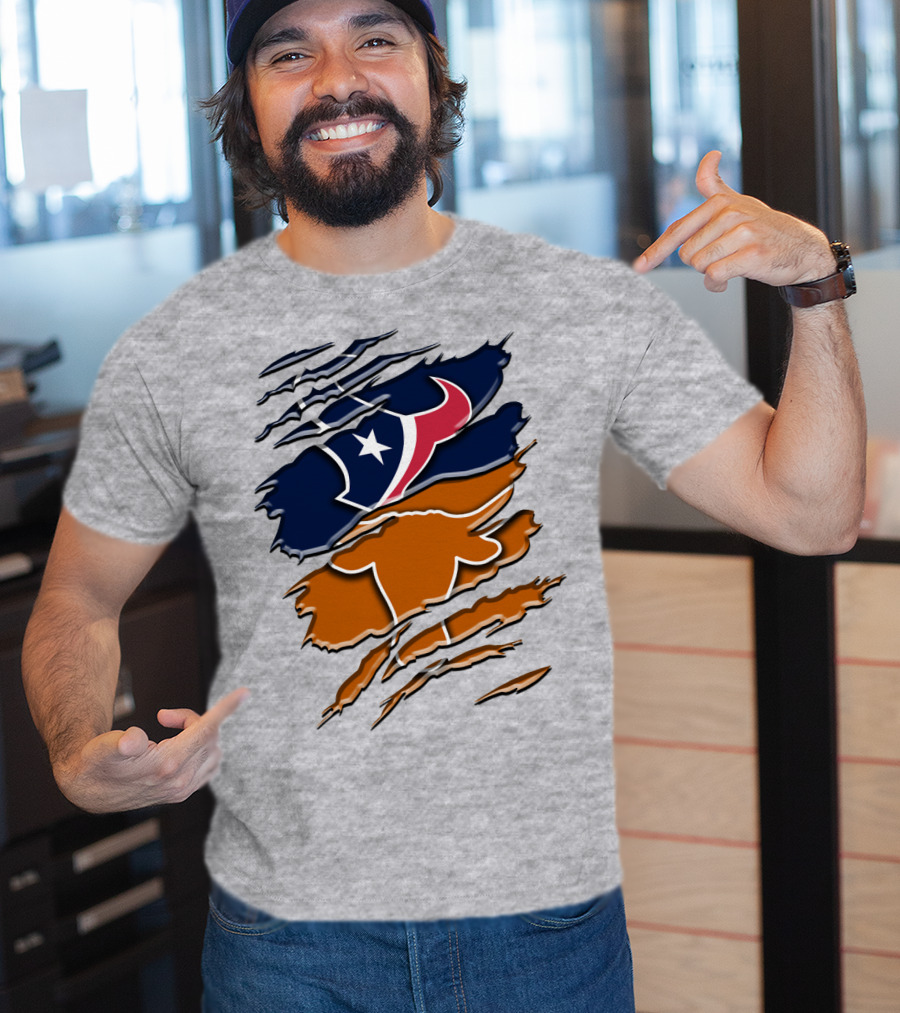 Houston Texans Longhorns Rah 123 T-Shirt
