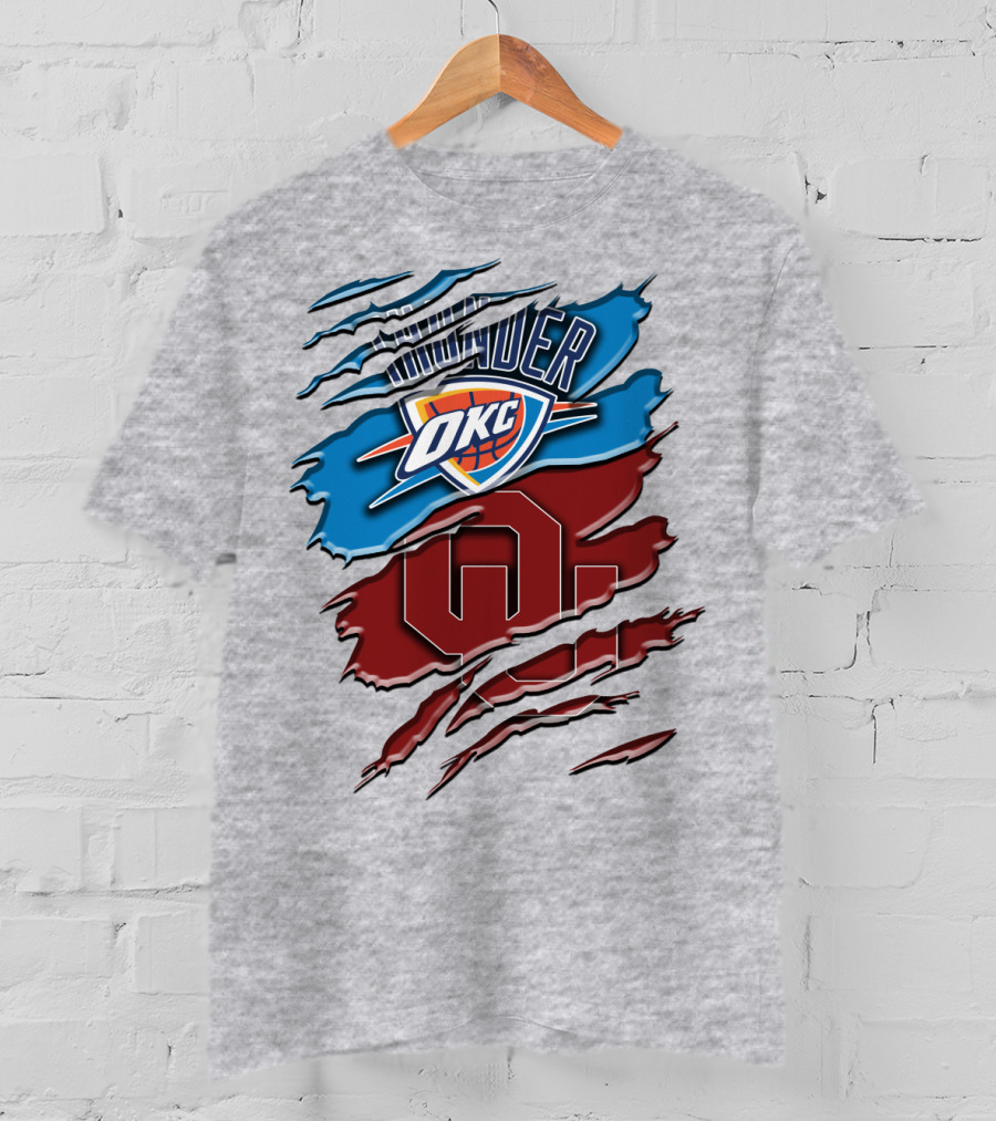 Okc Thunder Ou Logo Rah 126 T-Shirt