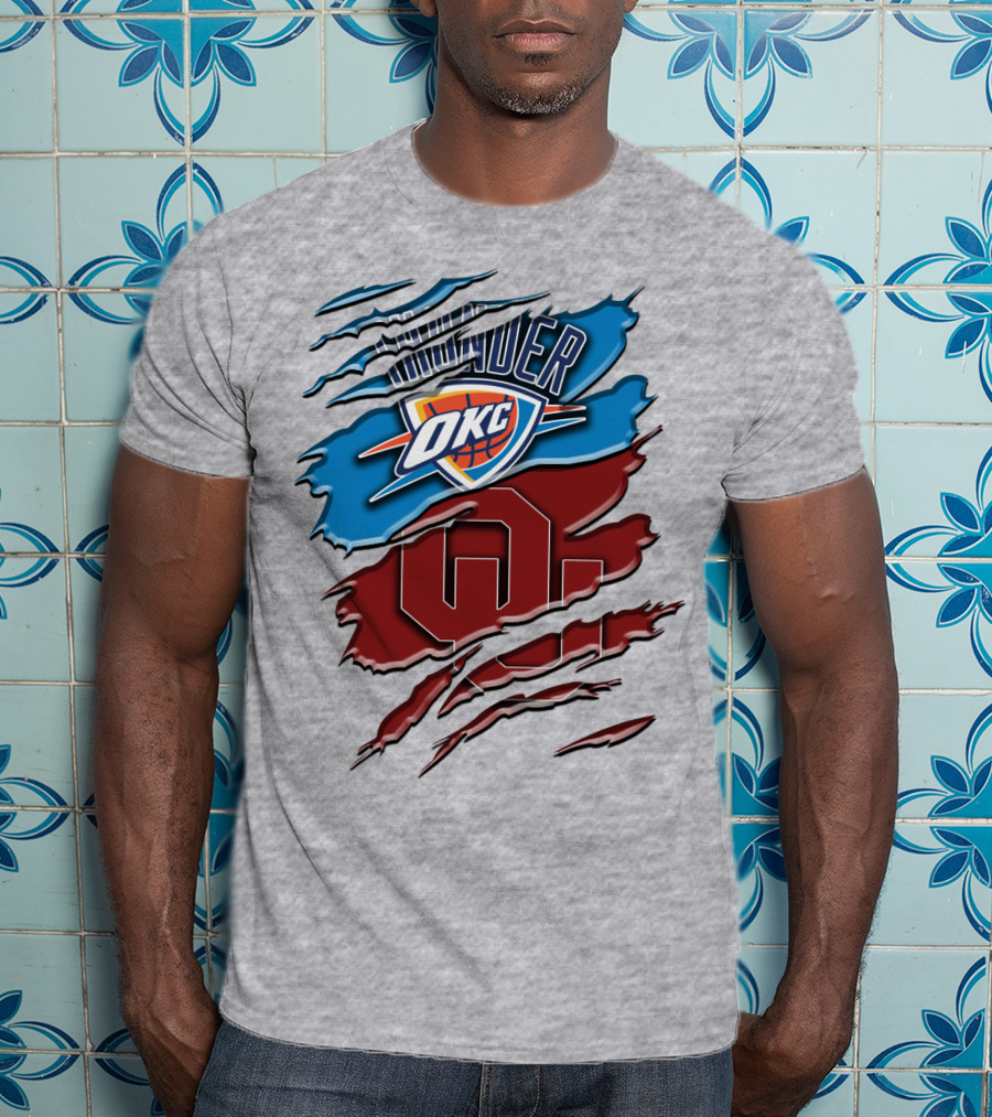 Okc Thunder Ou Logo Rah 126 T-Shirt