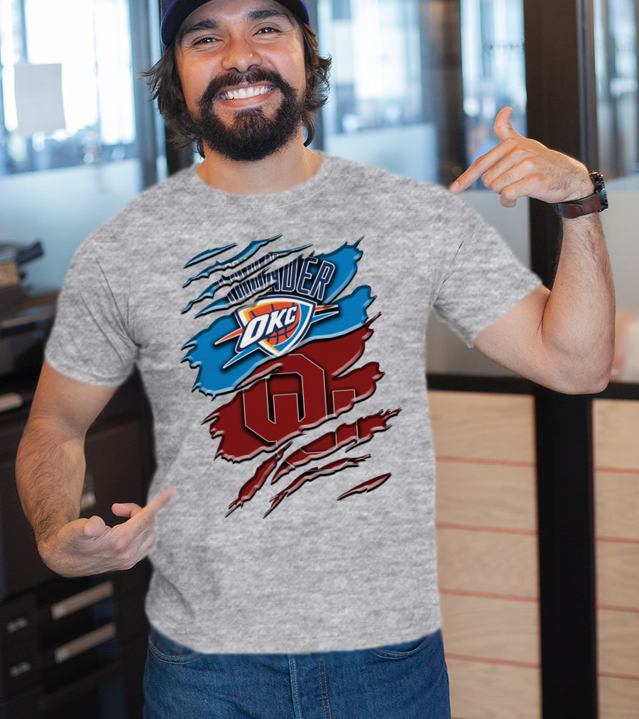 Okc Thunder Ou Logo Rah 126 T-Shirt