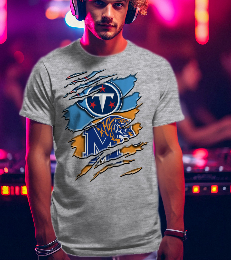 Tennessee Titans Memphis Tigers Rah T-Shirt