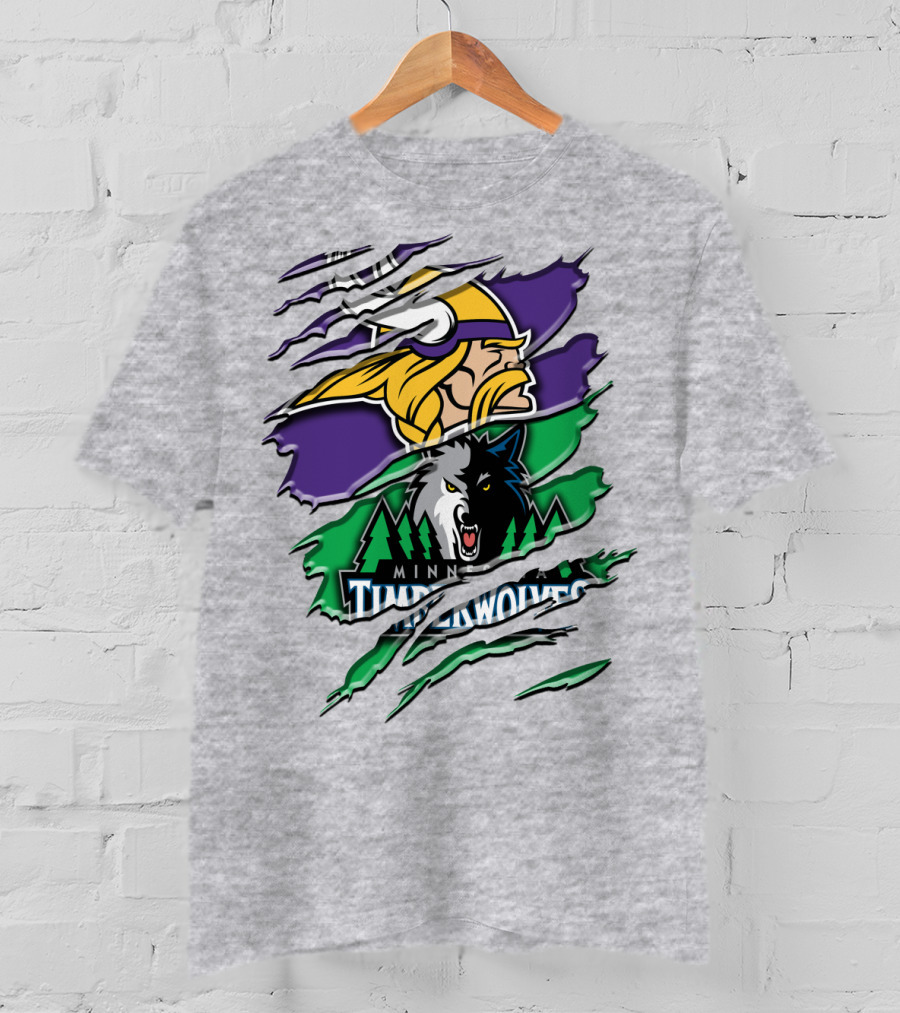 Minnesota Vikings Timberwolves Rah 134 Collaboration T-Shirt