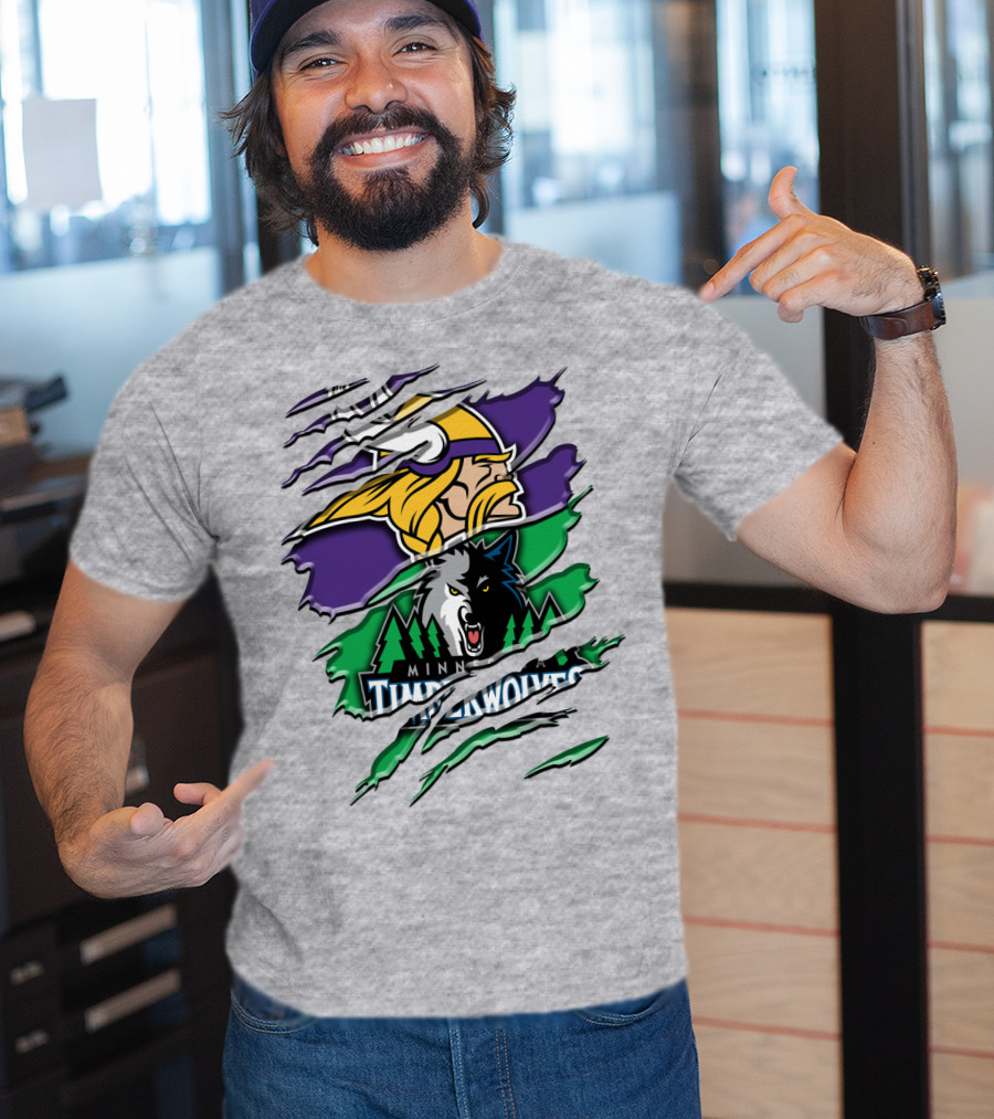 Minnesota Vikings Timberwolves Rah 134 Collaboration T-Shirt