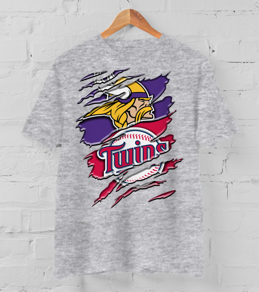 Minnesota Vikings Minnesota Twins Crossover Rah 135 T-Shirt