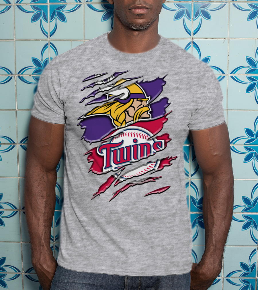 Minnesota Vikings Minnesota Twins Crossover Rah 135 T-Shirt