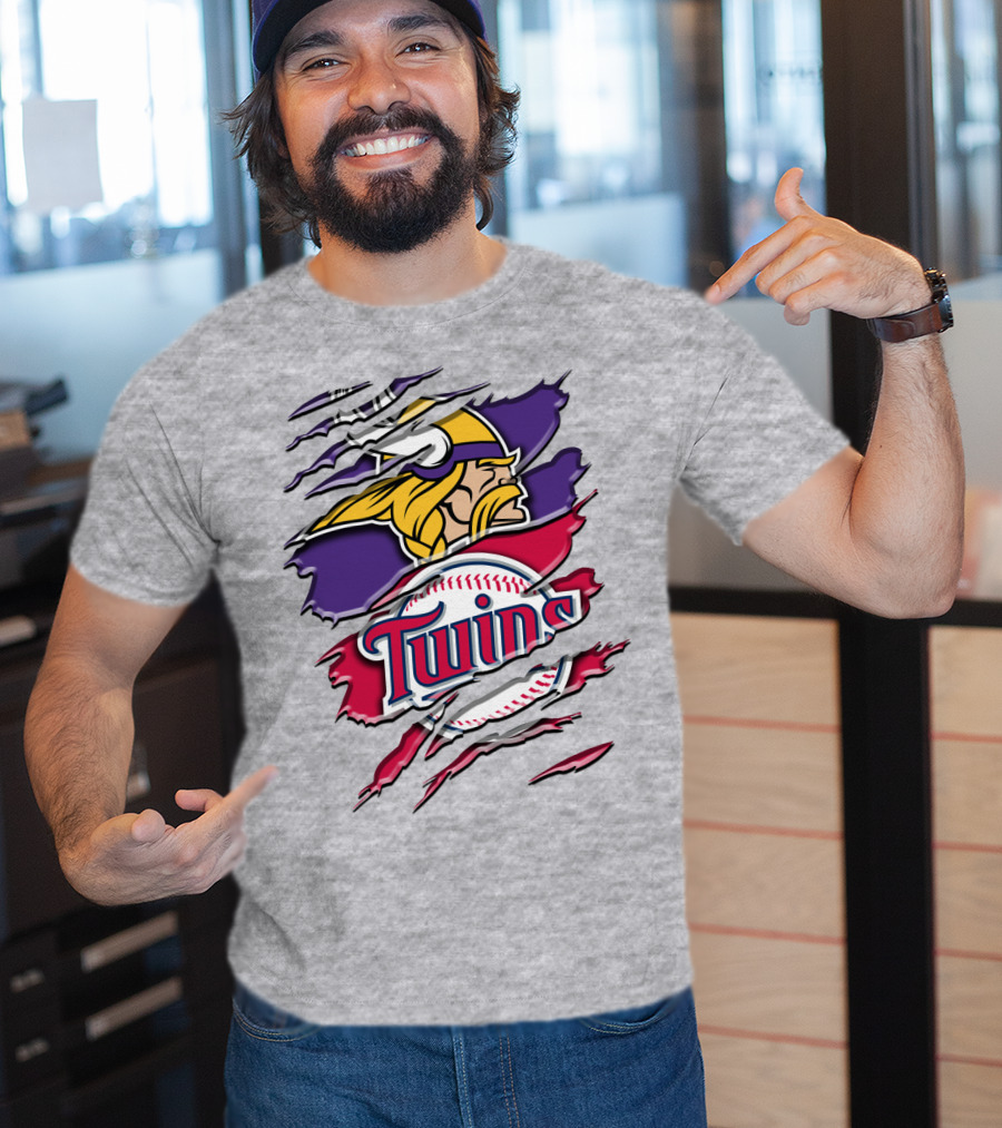 Minnesota Vikings Minnesota Twins Crossover Rah 135 T-Shirt