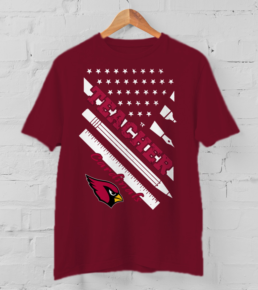 Arizona Cardinals Teacher Stars And Tools T-Shirt