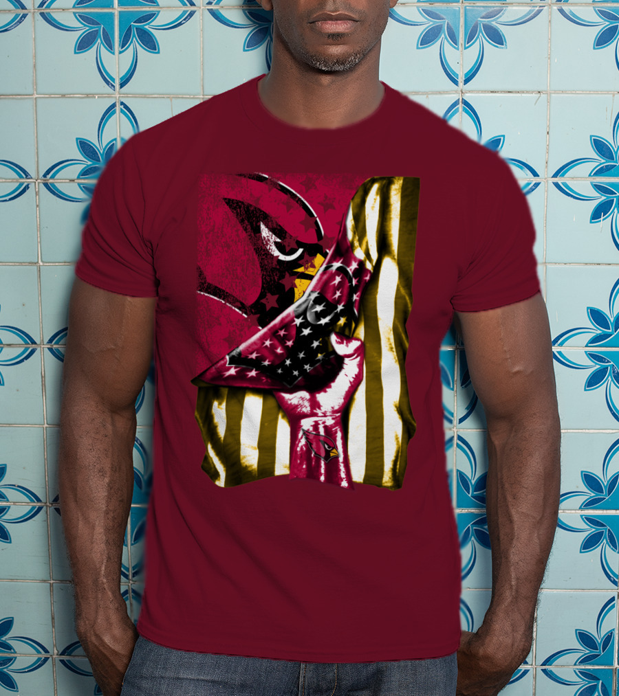 Arizona Cardinals Bold Patriotic Flag T-Shirt