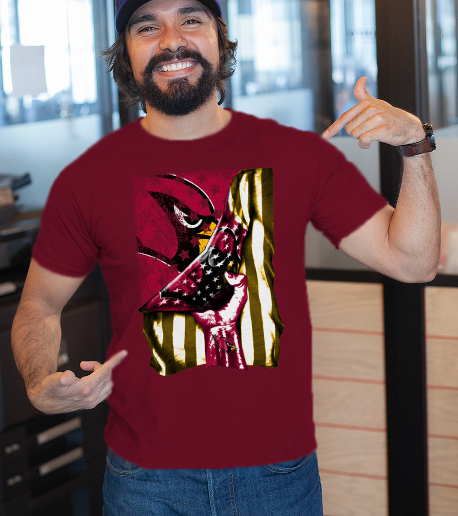 Arizona Cardinals Bold Patriotic Flag T-Shirt