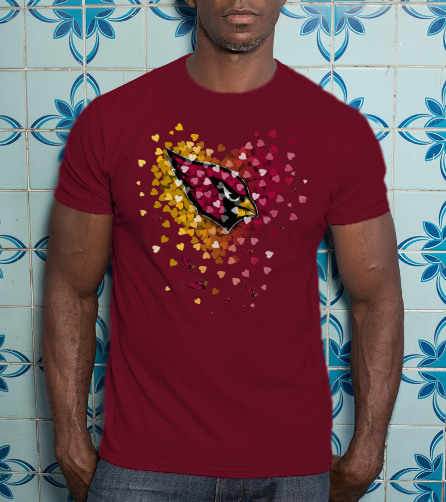 Arizona Cardinals Heart Symbol Burst T-Shirt