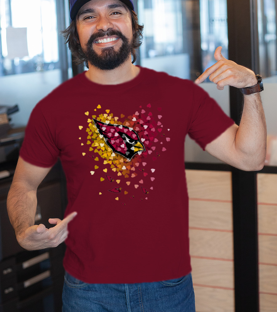 Arizona Cardinals Heart Symbol Burst T-Shirt