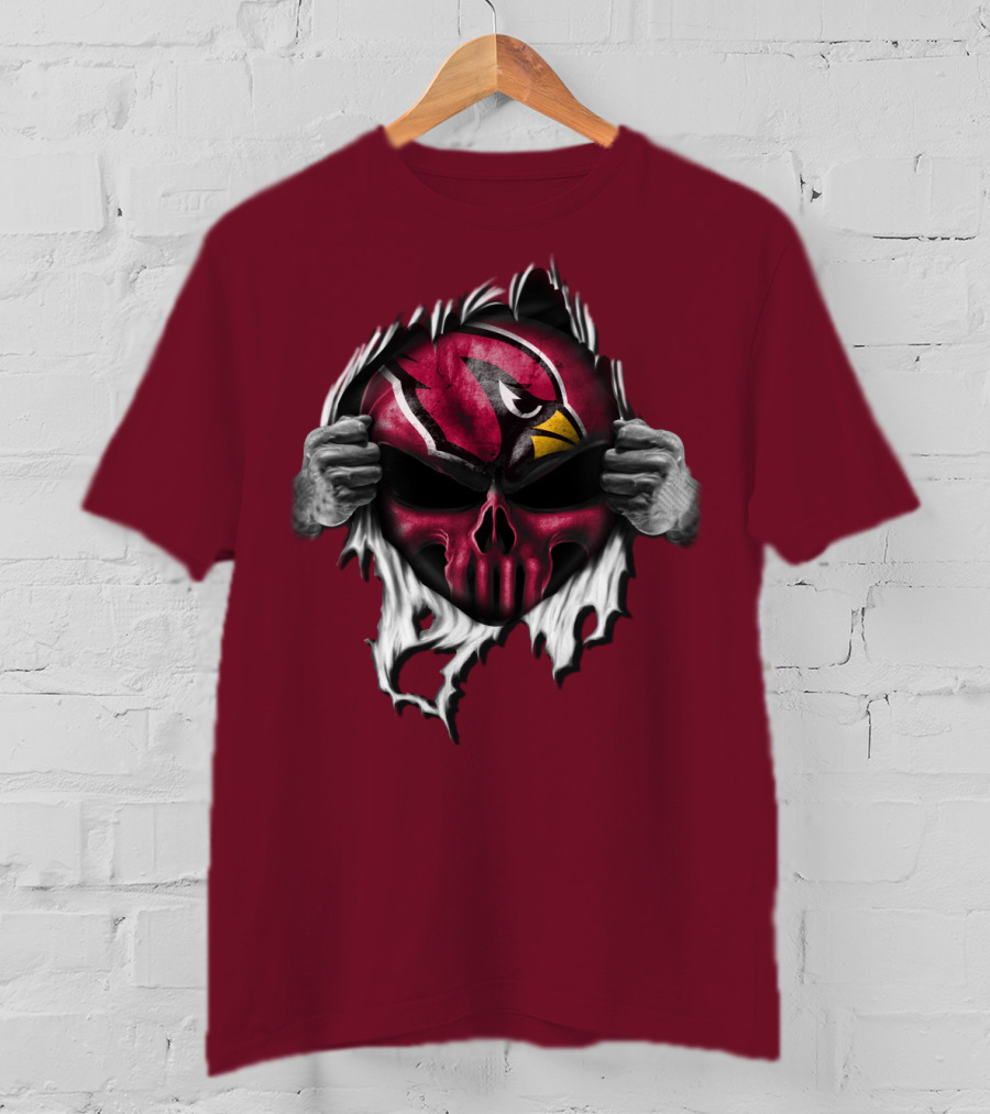 Arizona Cardinals Skull Logo T-Shirt