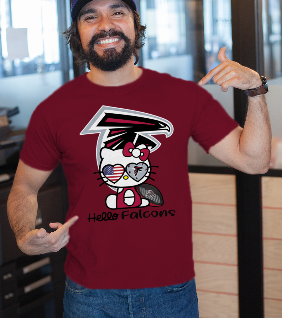 Hello Falcons Atlanta Football Team T-Shirt