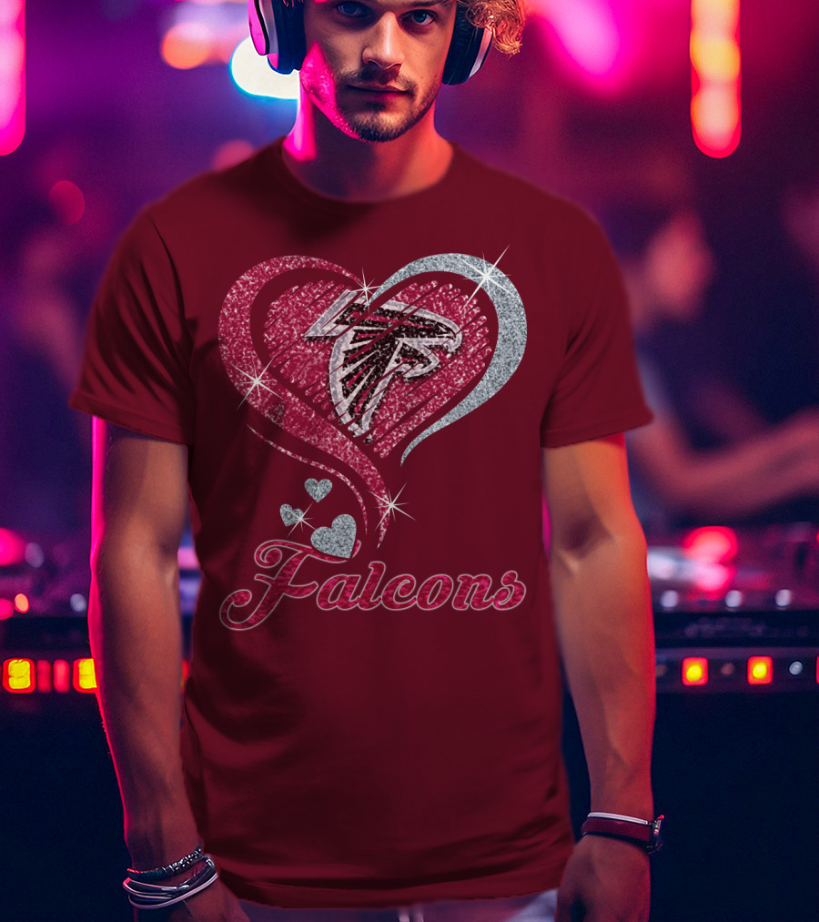 Atlanta Falcons Heart T-Shirt