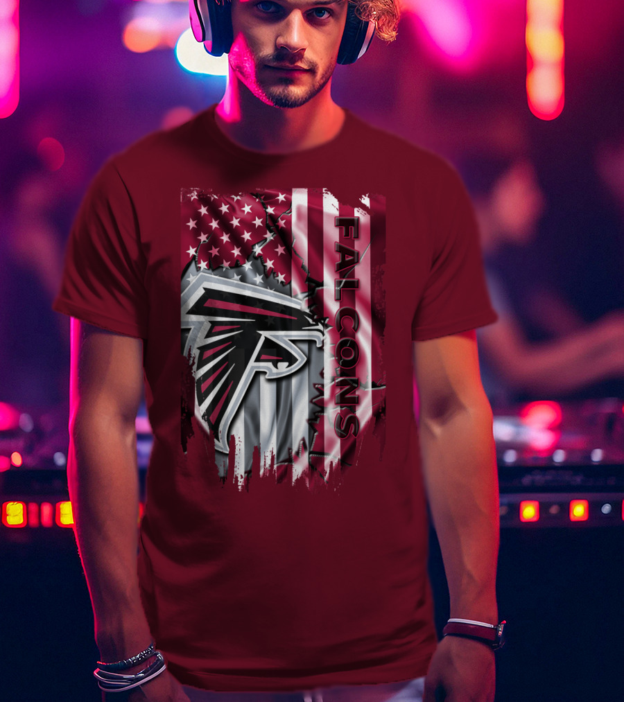 Falcons American Flag Atlanta Falcons T-Shirt
