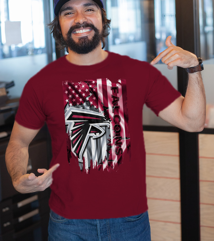 Falcons American Flag Atlanta Falcons T-Shirt