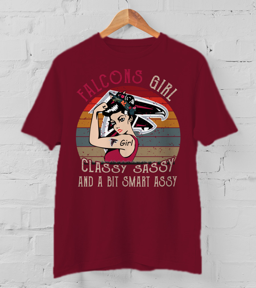 Falcons Girl Classy Sassy And A Bit Smart Assy T-Shirt