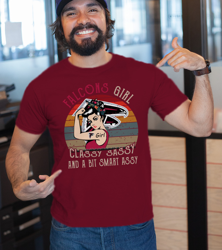 Falcons Girl Classy Sassy And A Bit Smart Assy T-Shirt