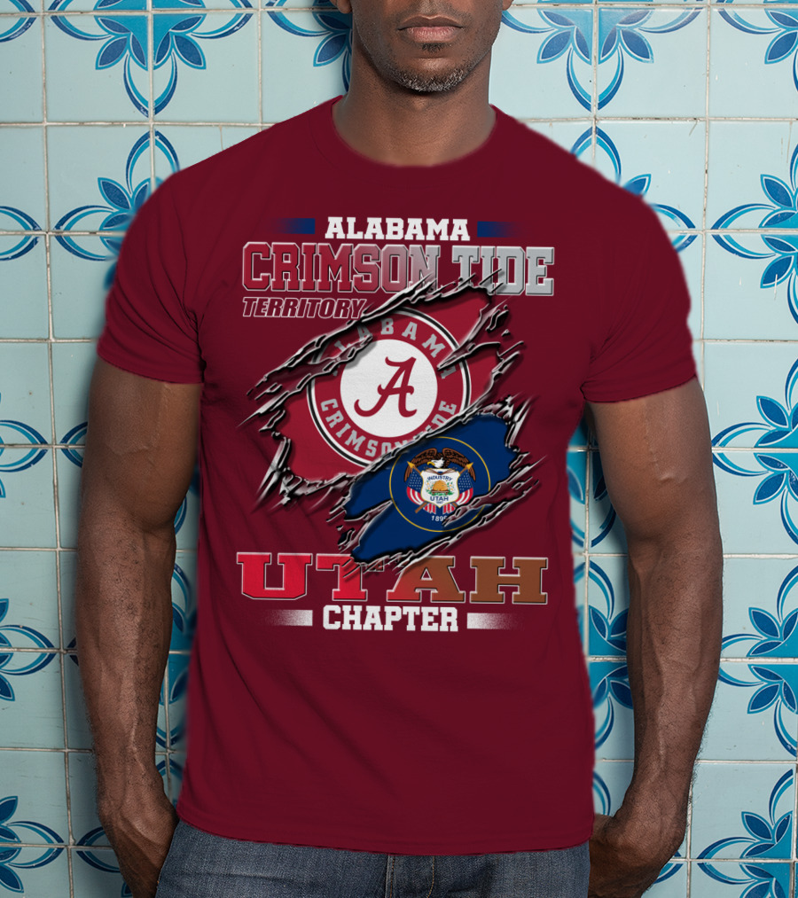 Alabama Crimson Tide Territory Utah Chapter 1896 Seal T-Shirt