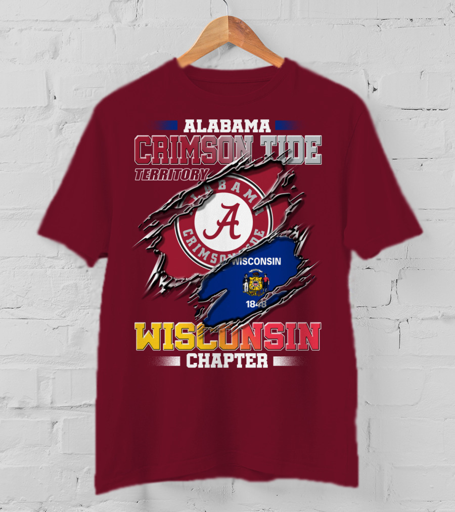 Alabama Crimson Tide Territory Wisconsin Chapter 1848 T-Shirt