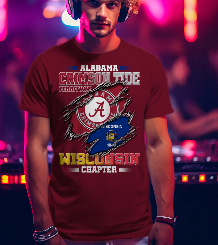 Alabama Crimson Tide Territory Wisconsin Chapter 1848 T-Shirt