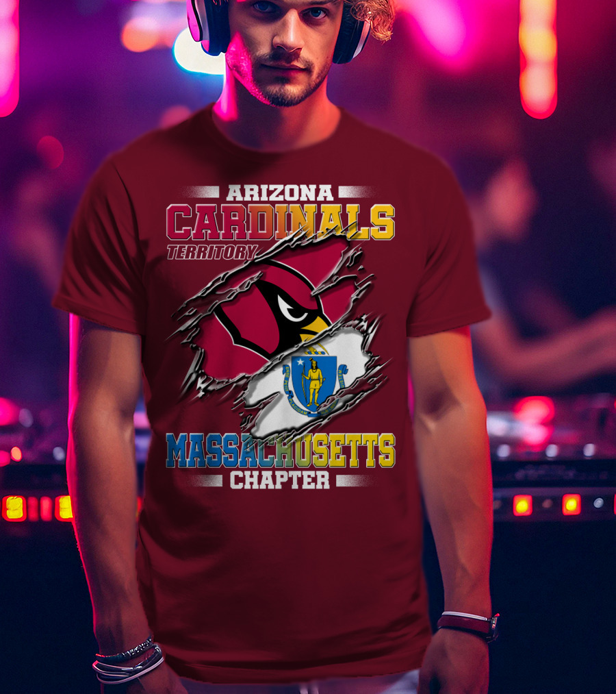 Arizona Cardinals Territory Massachusetts Chapter T-Shirt