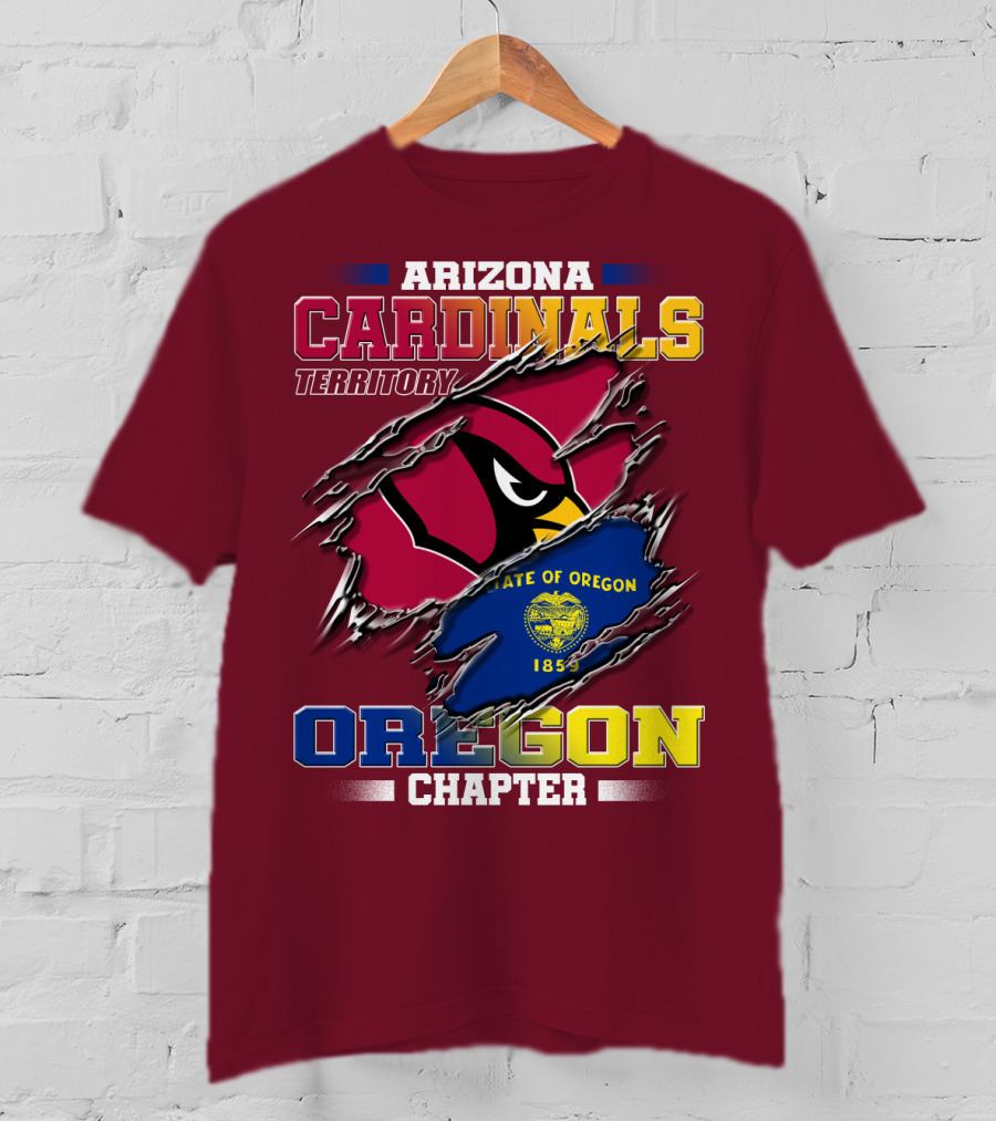 Arizona Cardinals Territory Oregon Chapter State Of Oregon 1859 T-Shirt