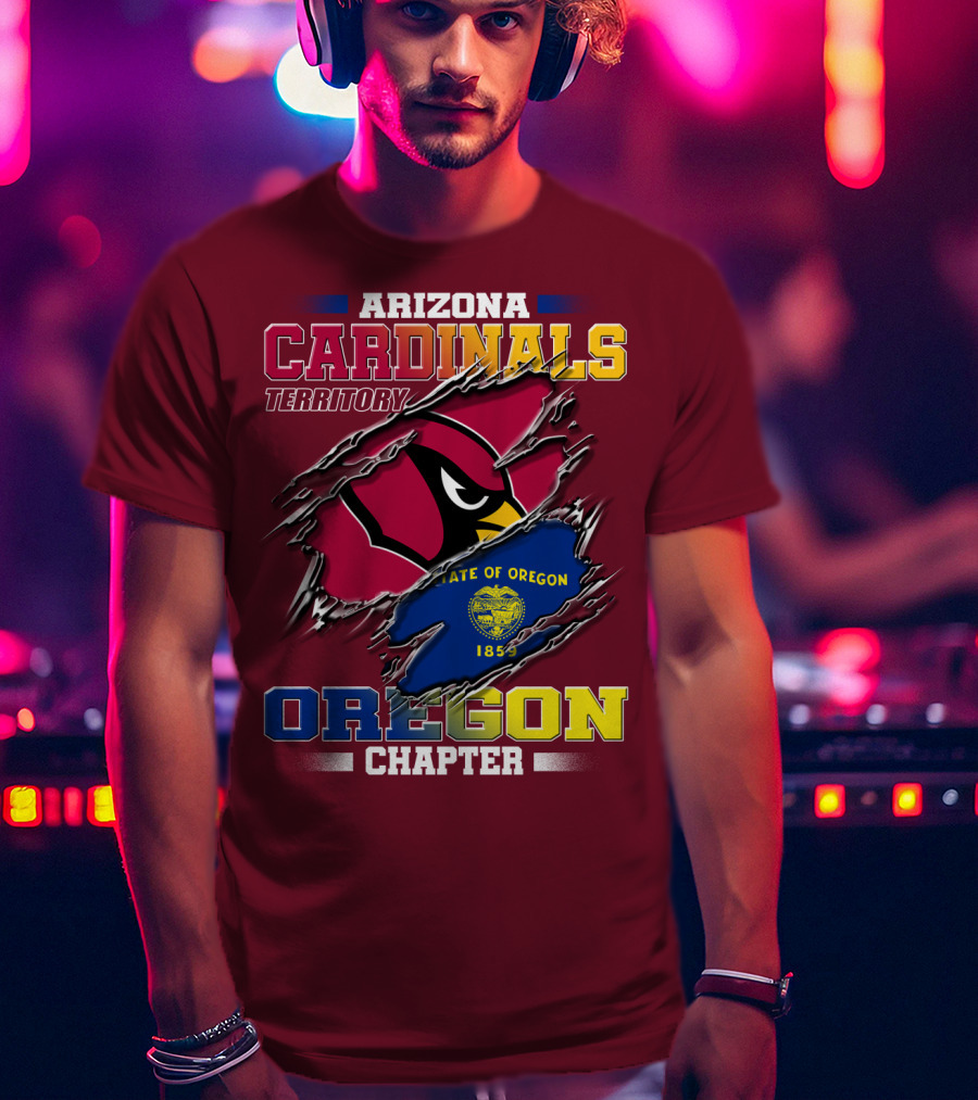 Arizona Cardinals Territory Oregon Chapter State Of Oregon 1859 T-Shirt