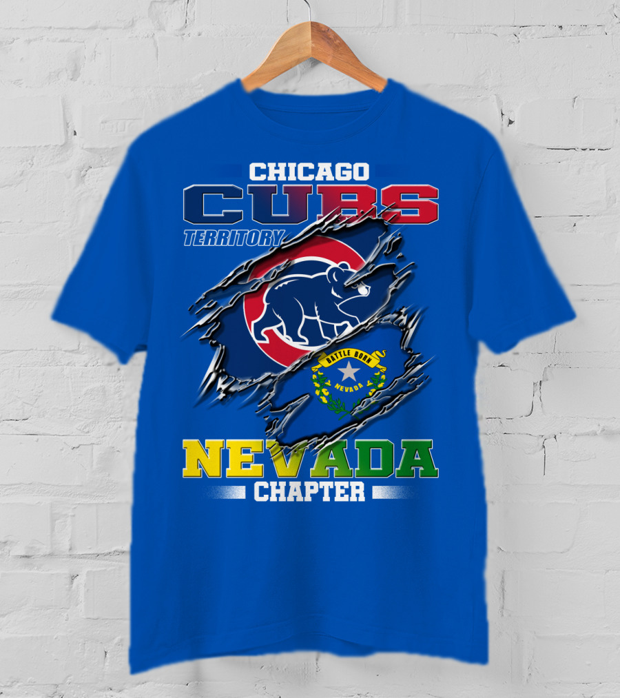 Chicago Cubs Territory Nevada Chapter Battle Born T-Shirt