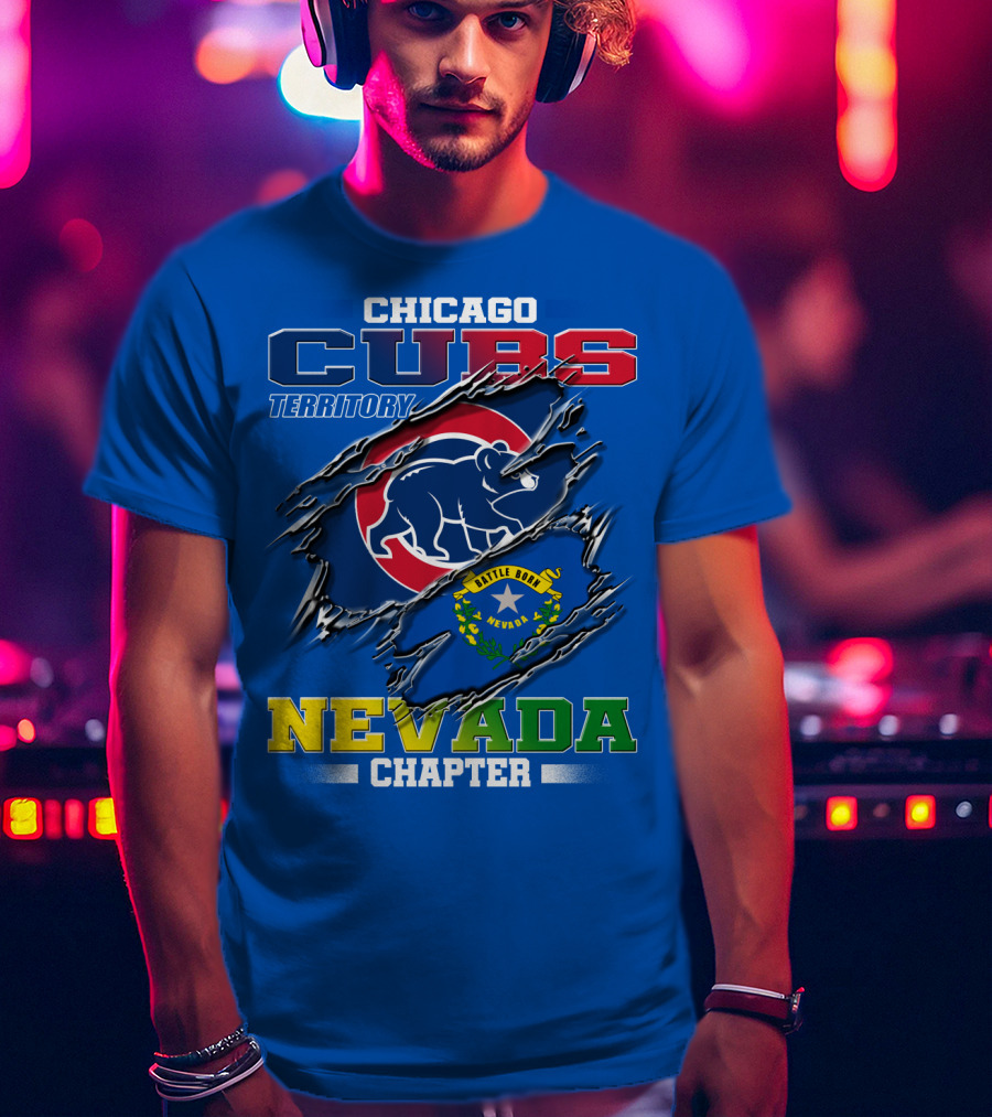 Chicago Cubs Territory Nevada Chapter Battle Born T-Shirt