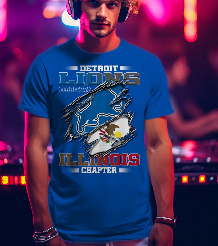 Detroit Lions Territory Illinois Chapter T-Shirt