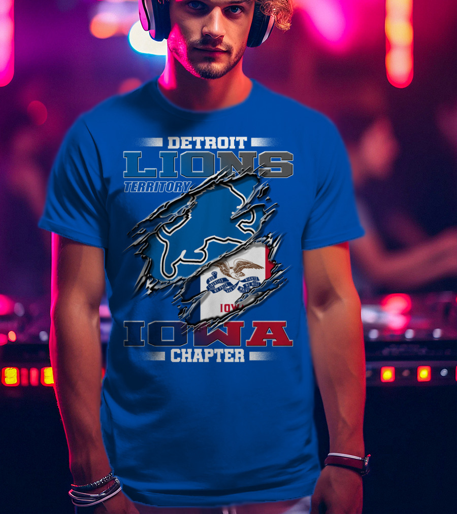 Detroit Lions Territory Iowa Chapter T-Shirt