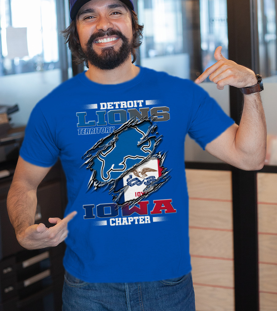 Detroit Lions Territory Iowa Chapter T-Shirt