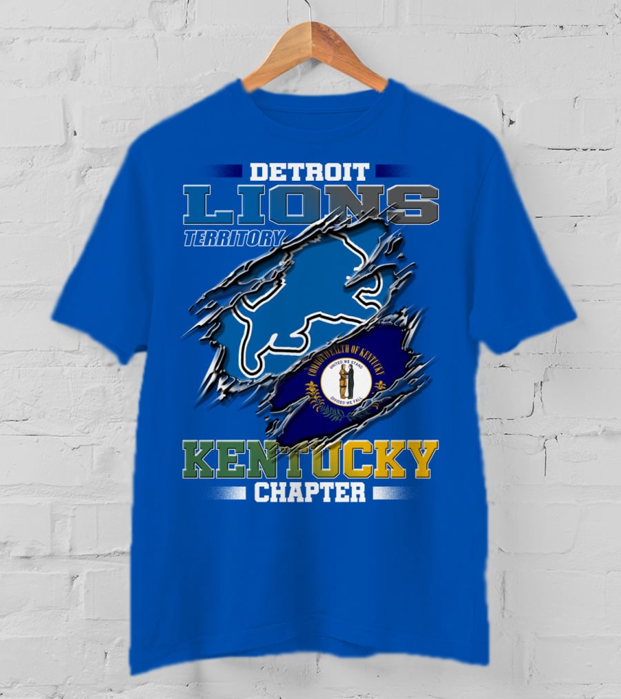 Detroit Lions Territory Kentucky Chapter Commonwealth Of Kentucky T-Shirt