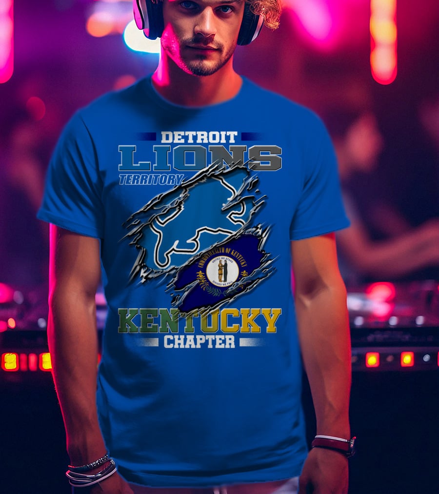 Detroit Lions Territory Kentucky Chapter Commonwealth Of Kentucky T-Shirt