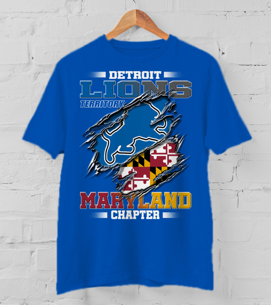 Detroit Lions Territory Maryland Chapter T-Shirt