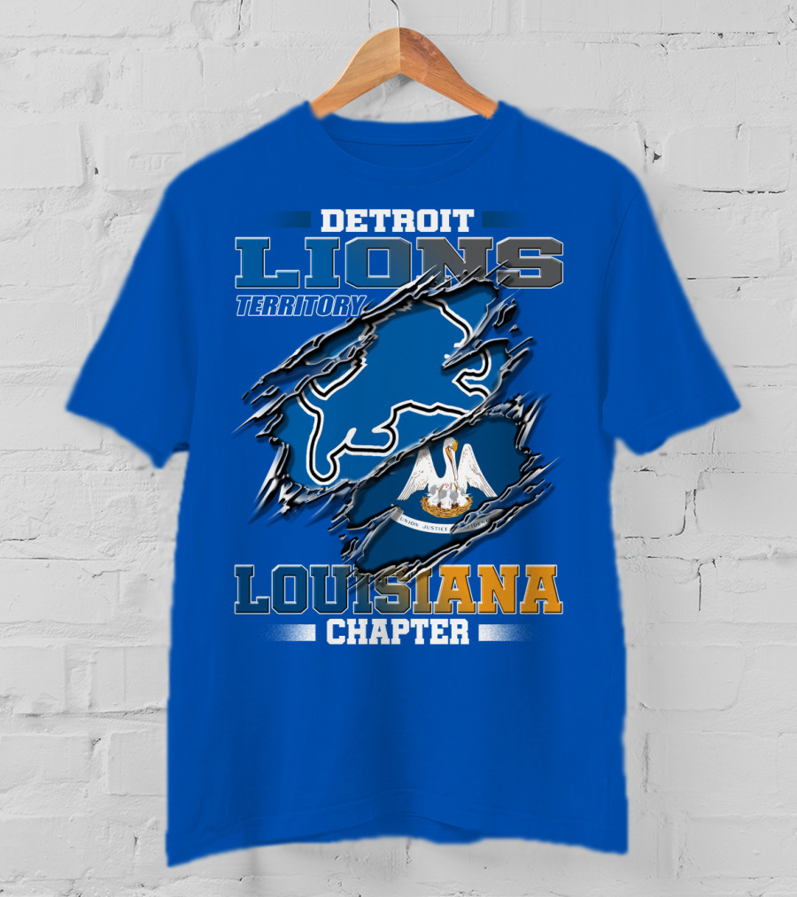 Detroit Lions Territory Louisiana Chapter T-Shirt