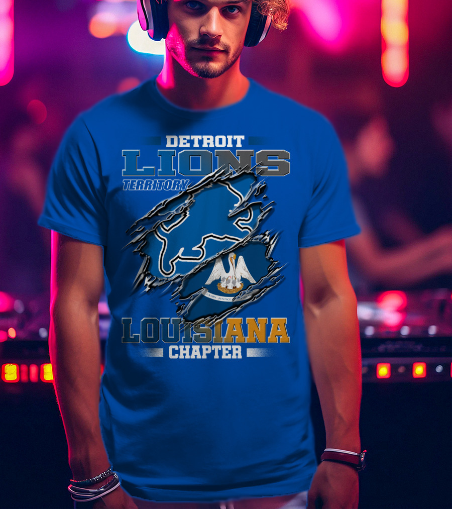 Detroit Lions Territory Louisiana Chapter T-Shirt