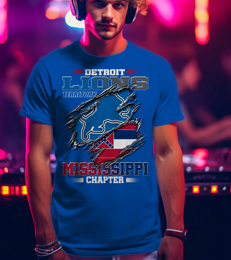 Detroit Lions Territory Mississippi Chapter T-Shirt