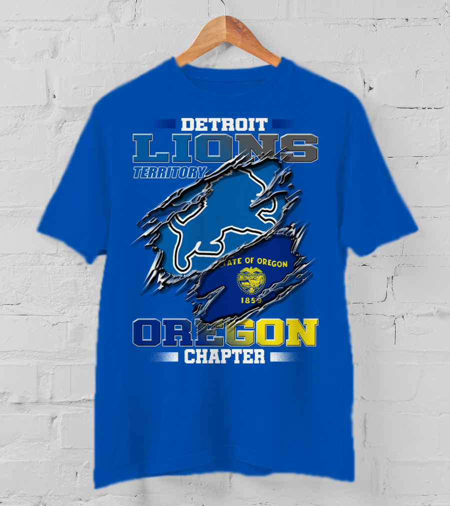 Detroit Lions Territory State Of Oregon 1859 Oregon Chapter T-Shirt