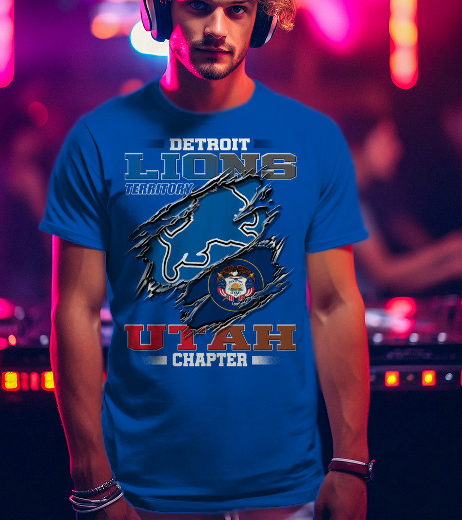Detriot Lions Territory Utah Chapter T-Shirt