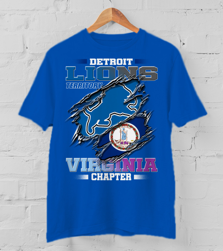 Detroit Lions Territory Virginia Chapter T-Shirt