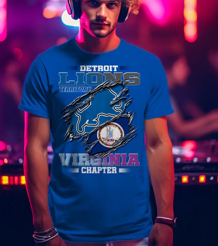 Detroit Lions Territory Virginia Chapter T-Shirt