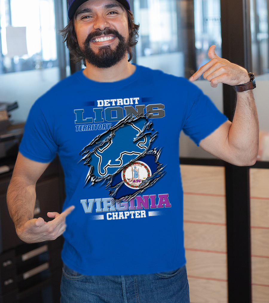 Detroit Lions Territory Virginia Chapter T-Shirt