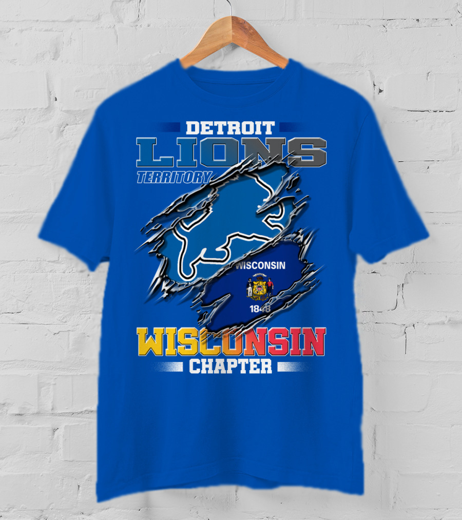 DETROIT LIONS TERRITORY WISCONSIN CHAPTER 1848 T-Shirt