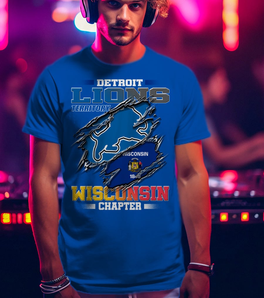 DETROIT LIONS TERRITORY WISCONSIN CHAPTER 1848 T-Shirt