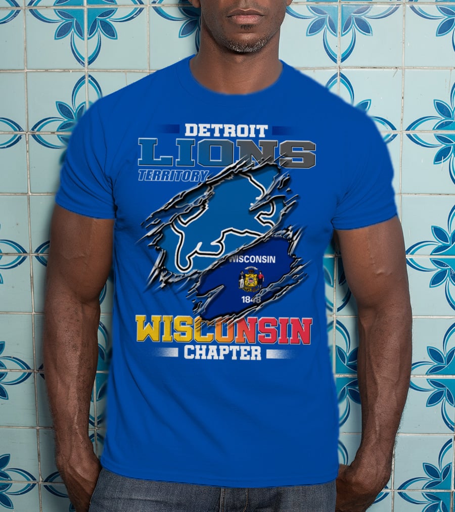 DETROIT LIONS TERRITORY WISCONSIN CHAPTER 1848 T-Shirt